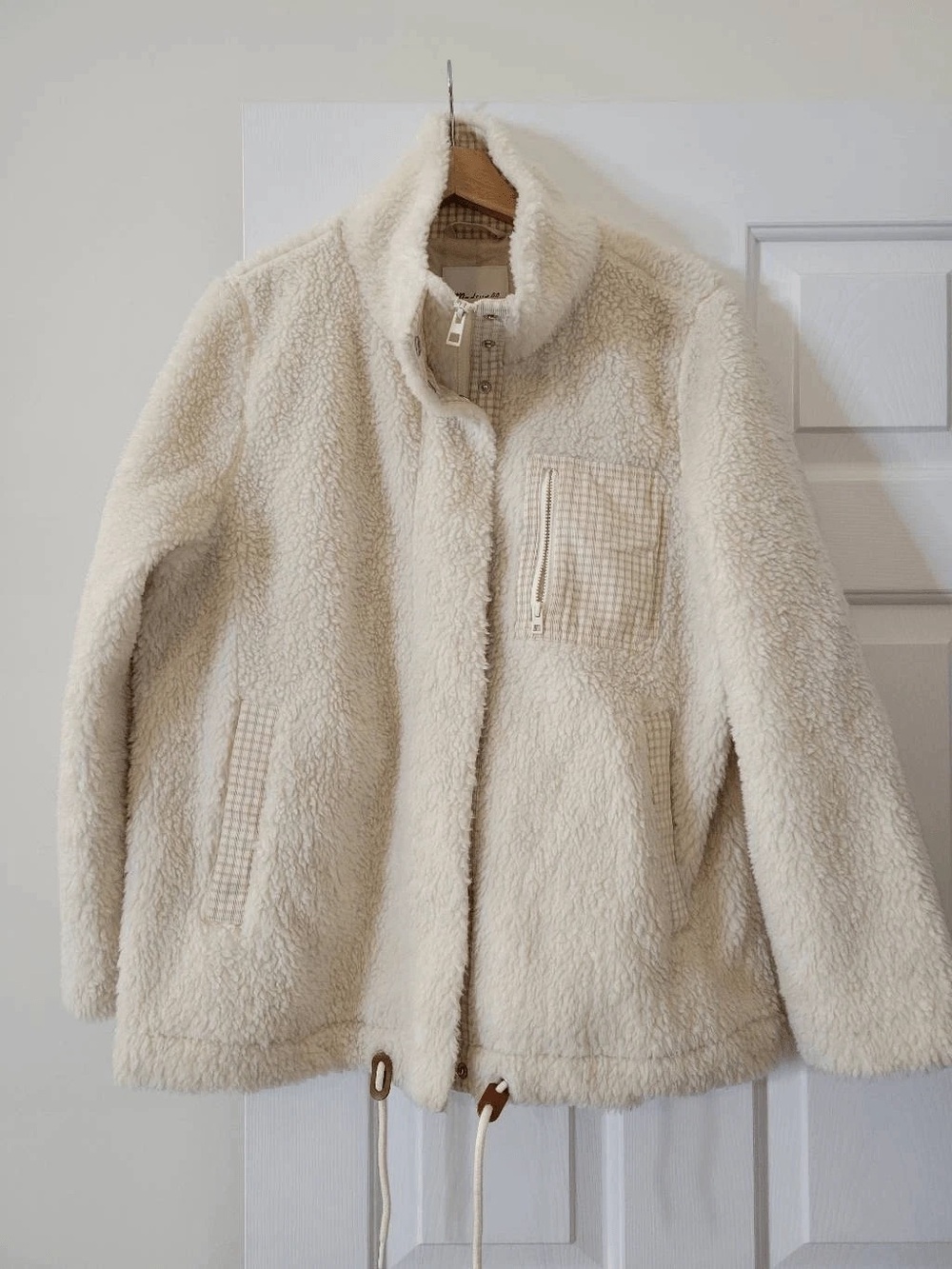 Madewell Sherpa Fuzzy White & Cream Jacket | XS